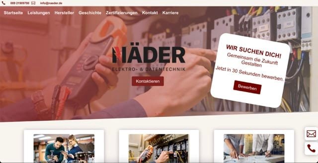 Professionelle Website erstellen lassen 41 Näder aus München