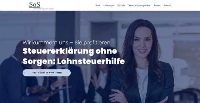 Professionelle Website erstellen lassen 33 SOS-Lohnsteuerhilfe
