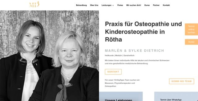 Professionelle Website erstellen lassen 37 Osteopathie aus Leipzig