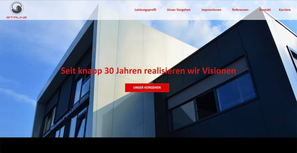 Professionelle Website erstellen lassen 39 Strunz aus Regensburg und München