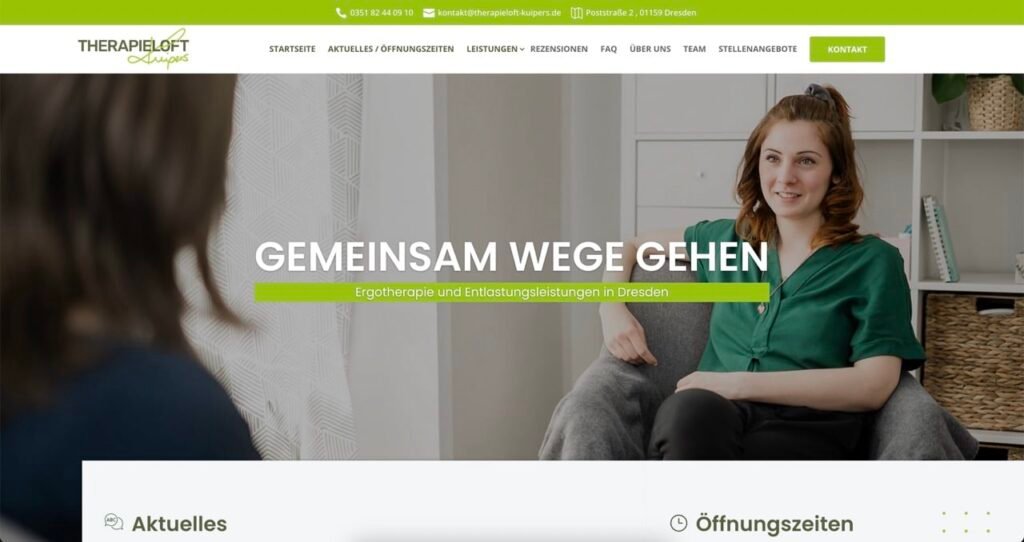 Professionelle Website erstellen lassen 32 Theraoieloft - aus Dresden