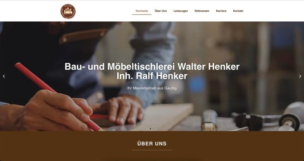 Professionelle Website erstellen lassen 42 Tischlerei Henker aus Gaußig