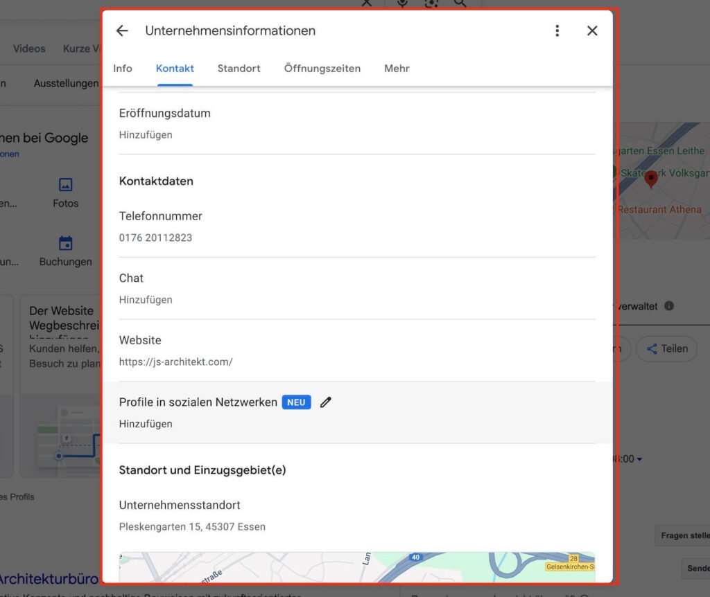 Google My Business optimieren und lokale Sichtbarkeit steigern 1 Beitrag Google My Business optimieren - Beispieleintrag